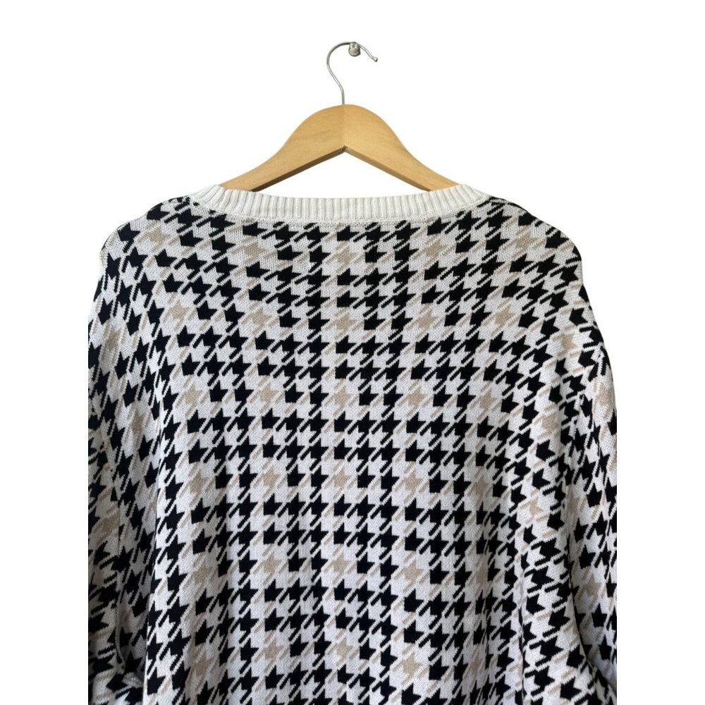 Shaquille O'Neal Mens Houndstooth Sweater Size 4XL Tall Printed Crewneck Winter - Picture 6 of 9